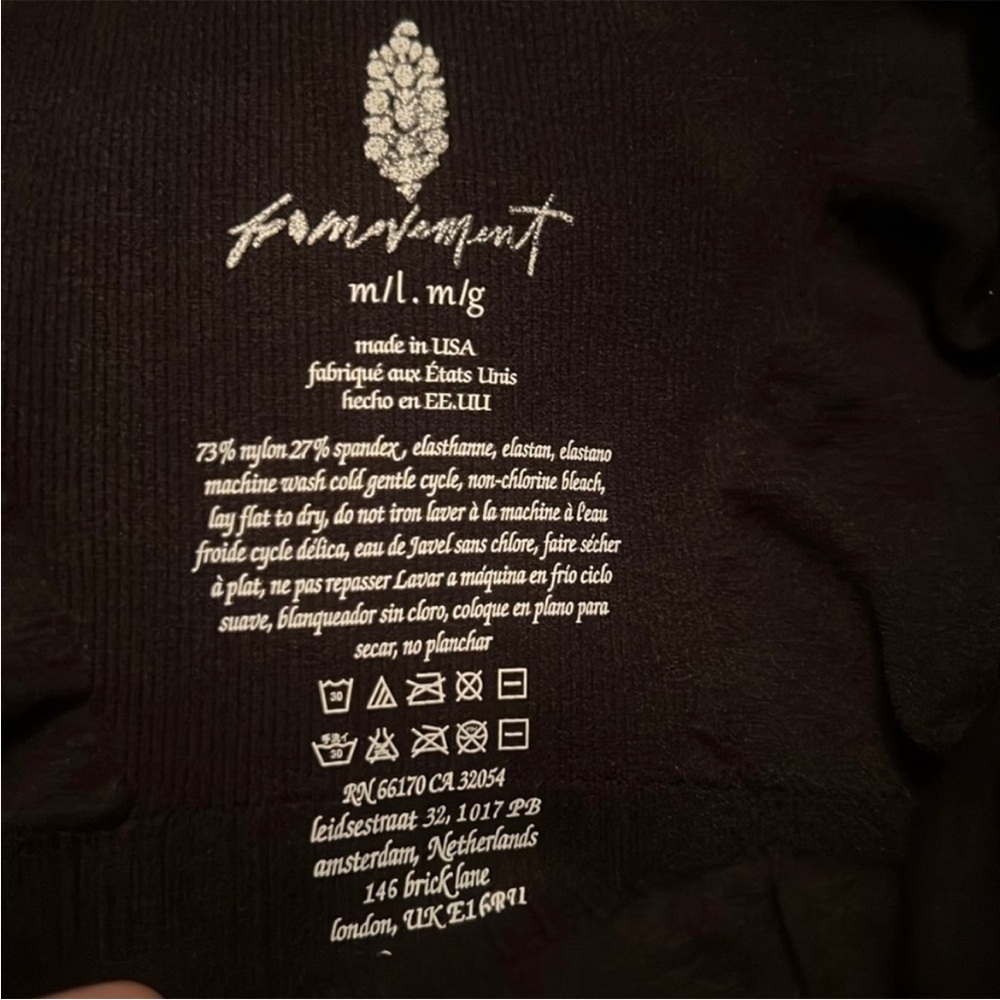 NWOT Free People Good Karma Square-Neck Bra in Washed Black Size M/L (8-14) - Picture 5 of 5